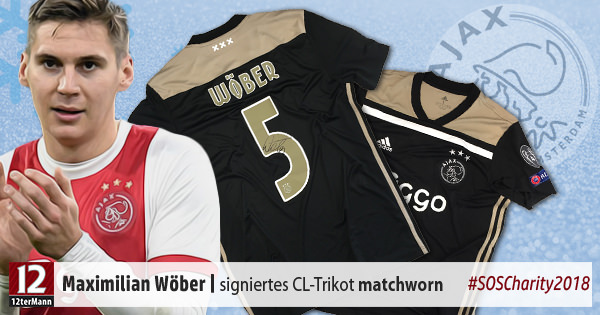 Signiertes Matchworn Cl Trikot Von Maximilian Wober Weihnachts Charity 12termann